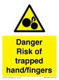 WM10836: Danger Risk of trapped hand/fingers