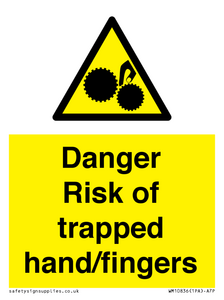 WM10836: Danger Risk of trapped hand/fingers