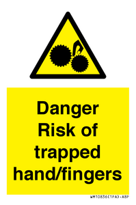 WM10836: Danger Risk of trapped hand/fingers