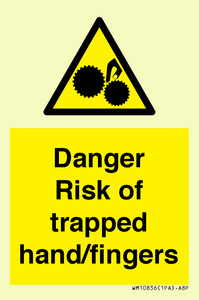 WM10836: Danger Risk of trapped hand/fingers