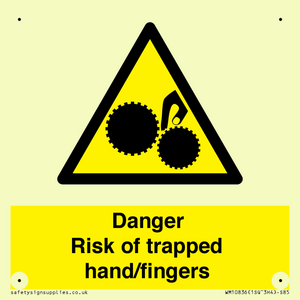 WM10836: Danger Risk of trapped hand/fingers
