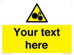 WM10840: Custom Warning: Risk of trapped fingers