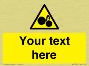 WM10840: Custom Warning: Risk of trapped fingers