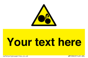 WM10840: Custom Warning: Risk of trapped fingers