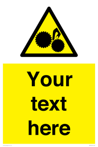 WM10840: Custom Warning: Risk of trapped fingers