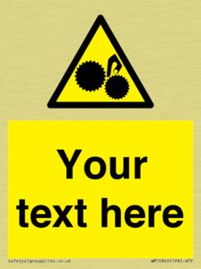 WM10840: Custom Warning: Risk of trapped fingers