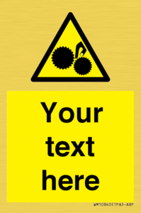 WM10840: Custom Warning: Risk of trapped fingers