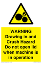 WM10991: Warning Drawing in and Crush Hazard