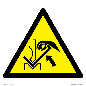 WM11936: W031 Warning: Hand crushing between press brake and material