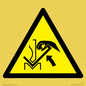 WM11936: W031 Warning: Hand crushing between press brake and material