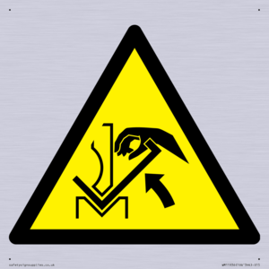 WM11936: W031 Warning: Hand crushing between press brake and material