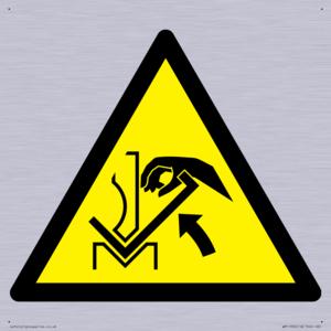 WM11936: W031 Warning: Hand crushing between press brake and material