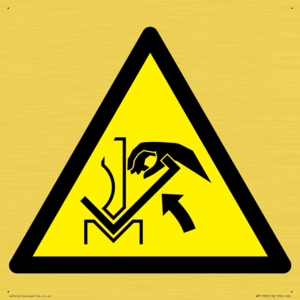 WM11936: W031 Warning: Hand crushing between press brake and material