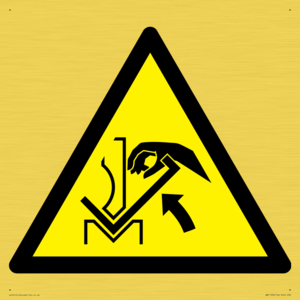 WM11936: W031 Warning: Hand crushing between press brake and material