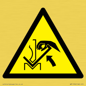 WM11936: W031 Warning: Hand crushing between press brake and material