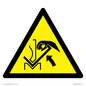 WM11936: W031 Warning: Hand crushing between press brake and material