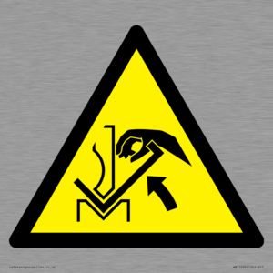 WM11936: W031 Warning: Hand crushing between press brake and material