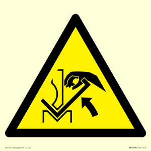 WM11936: W031 Warning: Hand crushing between press brake and material