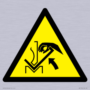 WM11936: W031 Warning: Hand crushing between press brake and material