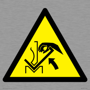 WM11936: W031 Warning: Hand crushing between press brake and material