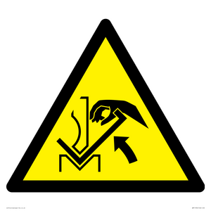 WM11936: W031 Warning: Hand crushing between press brake and material