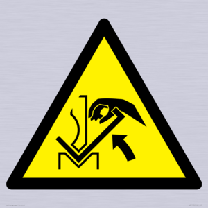 WM11936: W031 Warning: Hand crushing between press brake and material