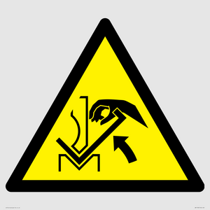 WM11936: W031 Warning: Hand crushing between press brake and material