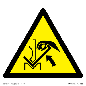 WM11936: W031 Warning: Hand crushing between press brake and material