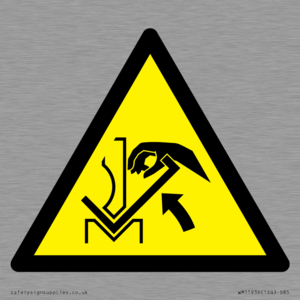 WM11936: W031 Warning: Hand crushing between press brake and material