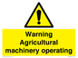 WM12039: Warning Agricultural machinery operating
