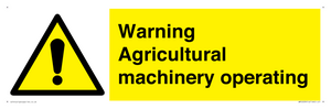 WM12039: Warning Agricultural machinery operating