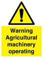 WM12039: Warning Agricultural machinery operating