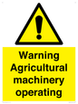WM12039: Warning Agricultural machinery operating