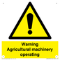 WM12039: Warning Agricultural machinery operating