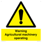 WM12039: Warning Agricultural machinery operating