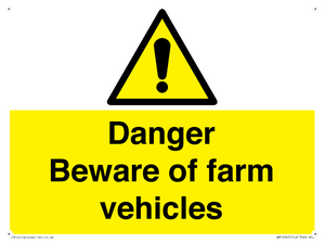 WM12045: Danger Beware of farm vehicles