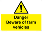 WM12045: Danger Beware of farm vehicles