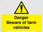 WM12045: Danger Beware of farm vehicles