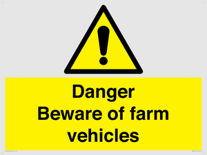 WM12045: Danger Beware of farm vehicles