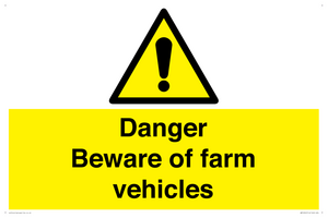 WM12045: Danger Beware of farm vehicles