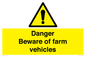 WM12045: Danger Beware of farm vehicles