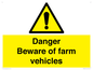 WM12045: Danger Beware of farm vehicles