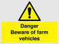 WM12045: Danger Beware of farm vehicles