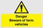 WM12045: Danger Beware of farm vehicles