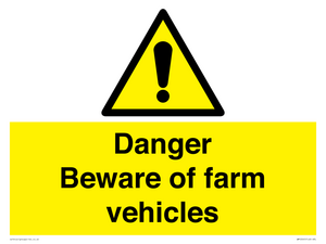 WM12045: Danger Beware of farm vehicles