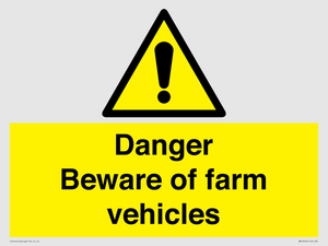 WM12045: Danger Beware of farm vehicles