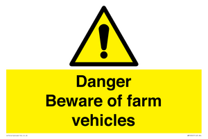 WM12045: Danger Beware of farm vehicles