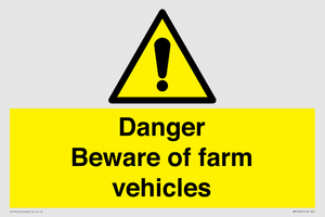 WM12045: Danger Beware of farm vehicles