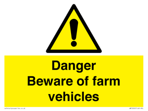 WM12045: Danger Beware of farm vehicles
