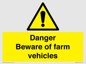 WM12045: Danger Beware of farm vehicles